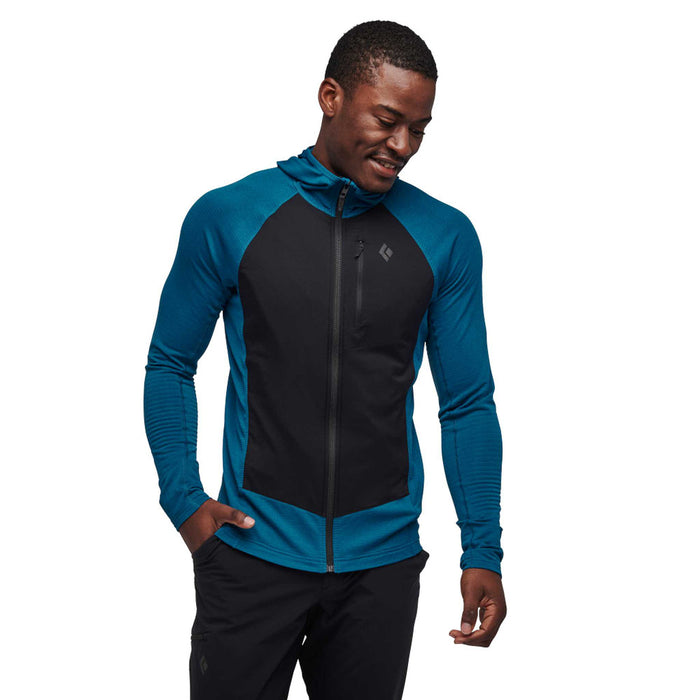 Black Diamond M Coefficient Lt Hybrid Hoody Kingfisher-Black Herr - Huvtröjor