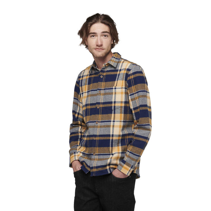 Black Diamond M Project Flannel Indigo-Gold Plaid Herr - Tröja