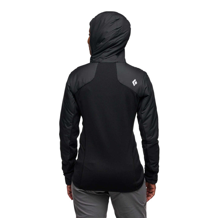 Black Diamond W First Light Hybrid Hoody Black Dam - Huvtröja