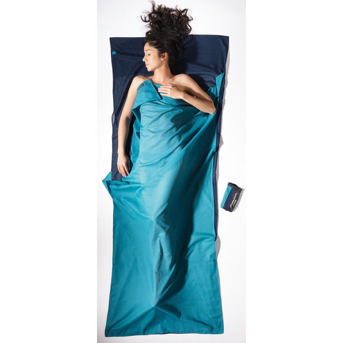 Cocoon TravelSheet Sovlakan Egyptian Cotton Tuareg/Laguna Blue - Sovlakan