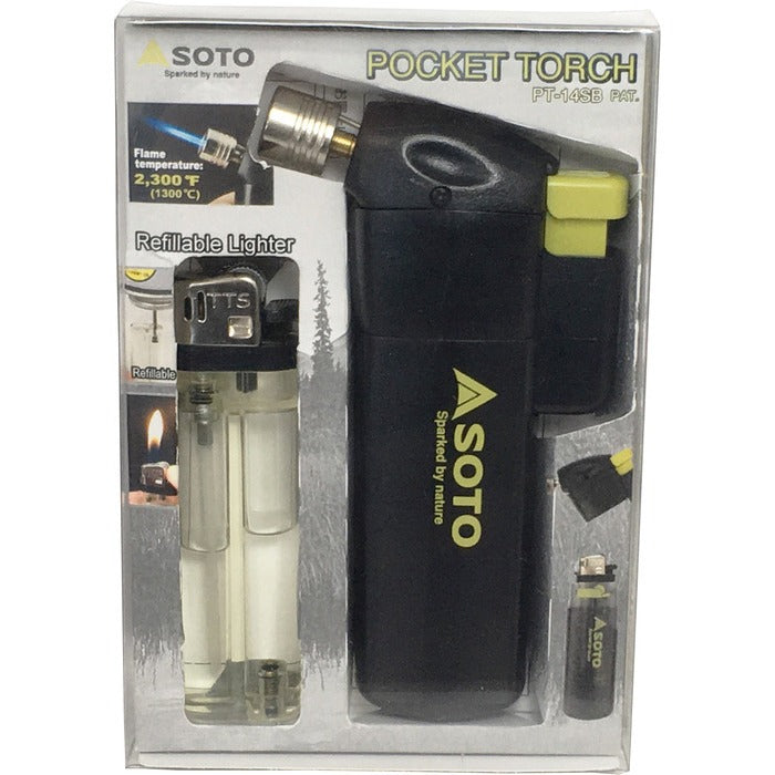 Soto Pocket Torch w/ Refillable Lighter - Tändare