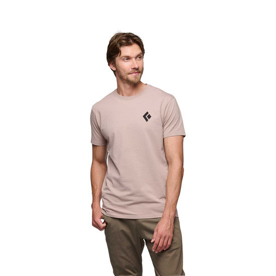 Black Diamond M Equipmnt For Alpinist Ss Tee Pale Mauve Herr - T-Shirt