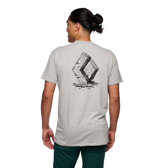 Black Diamond M Boulder Ss Tee Nickel Heather Herr - T-Shirt