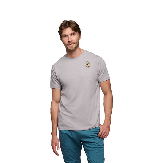 Black Diamond M Mono Pocket Ss Tee Pewter Herr - T-Shirt