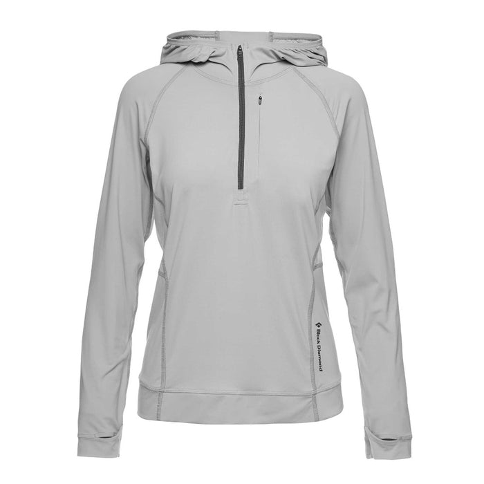 Black Diamond W Alpenglow Pro Hoody Pewter Dam - Huvtröja