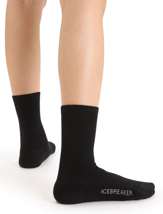 Icebreaker Merino Lifestyle Light Crew Socks  Black Dam - Strumpor Dam