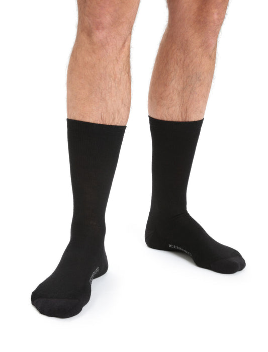 Icebreaker Merino Lifestyle Light Crew Socks Black Herr - Strumpor