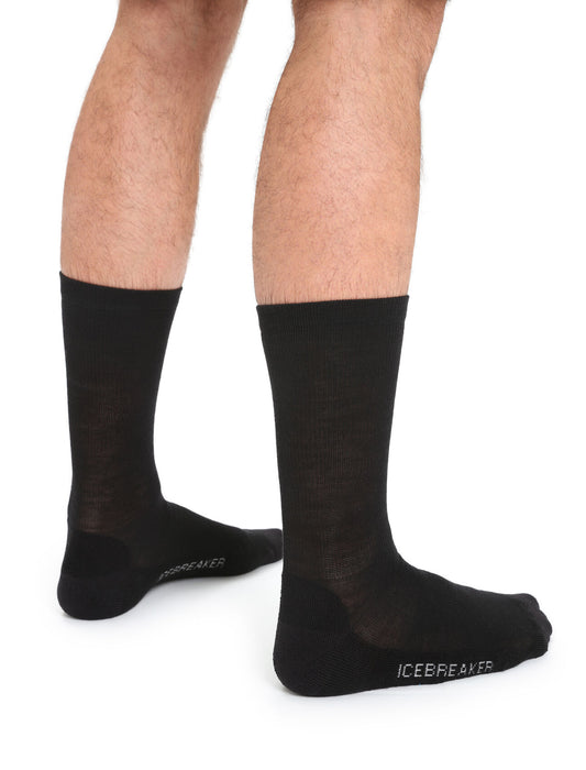 Icebreaker Merino Lifestyle Light Crew Socks Black Herr - Strumpor