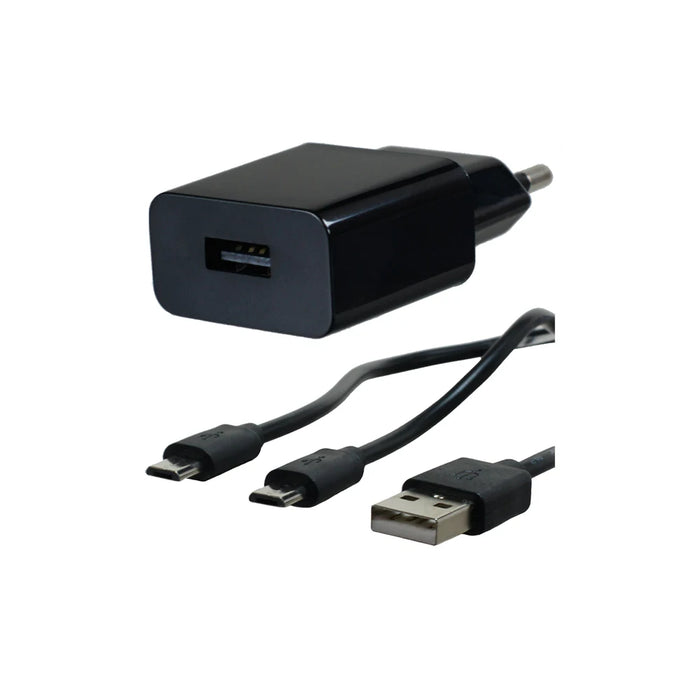 Avignon Laddningsset Dubbel micro-USB Svart