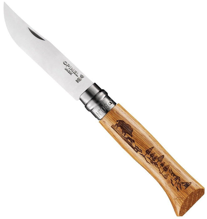 Opinel N08 Animalia Oak Stag