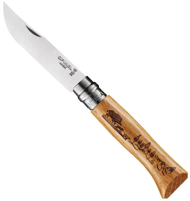 Opinel N08 Animalia Oak Dog