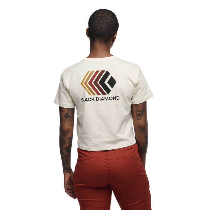 Black Diamond W Faded Crop Ss Tee Off White Dam - T-Shirt