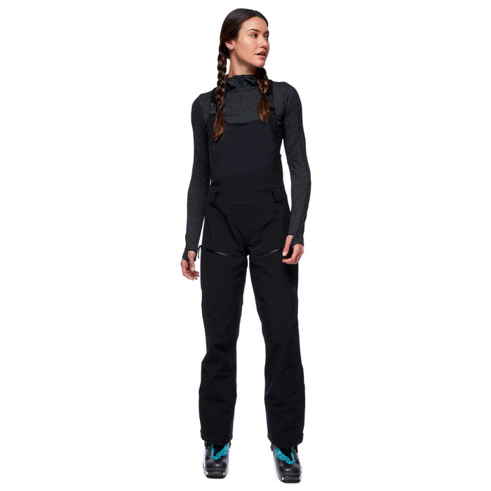 Black Diamond W Recon Stretch Bibs Black Dam - Hängselbyxor