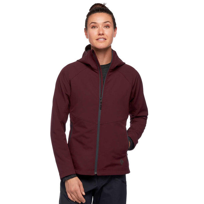 Black Diamond W Element Hoody Bordeaux Dam - Huvtröja