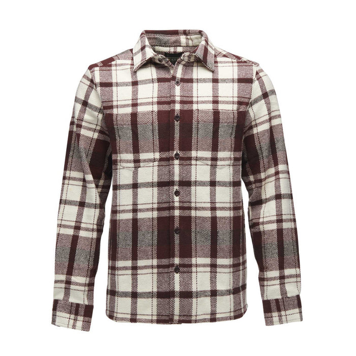 Black Diamond M Project Heavy Flannel Burgundy-Off White Plaid Herr - Tröja