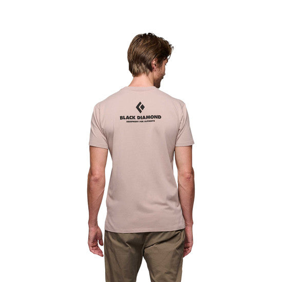 Black Diamond M Equipmnt For Alpinist Ss Tee Pale Mauve Herr - T-Shirt