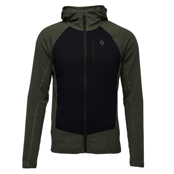 Black Diamond M Coefficient Lt Hybrid Hoody Tundra-Black Herr - Huvtröjor