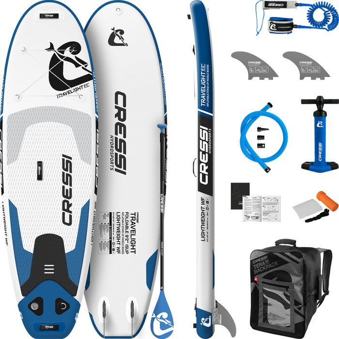 Cressi Travelight Foldable Isup Set 9'2'' White/Blue Onesize