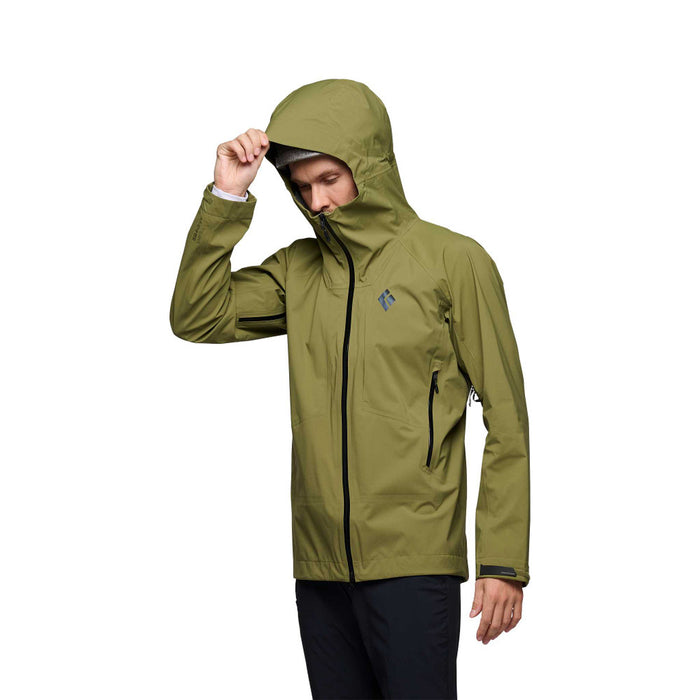 Black Diamond M Highline Stretch Shell Crag Green Herr - Jacka