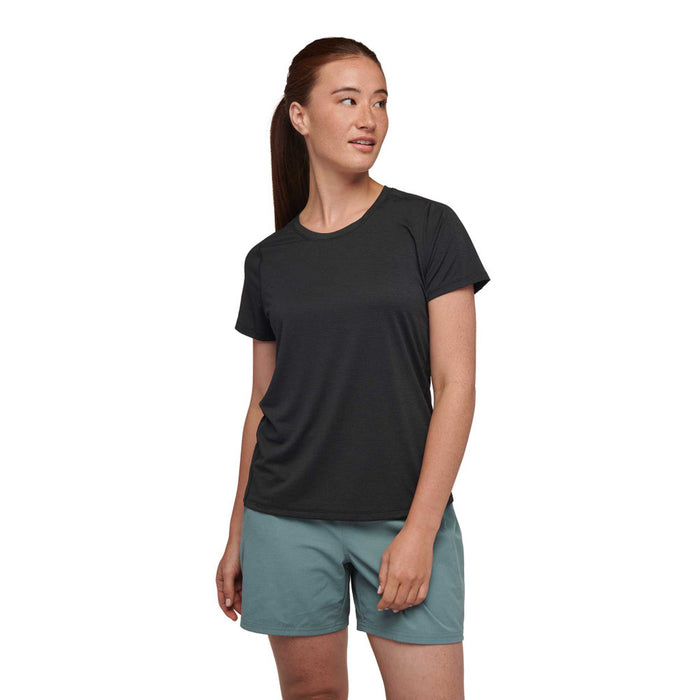 Black Diamond W Lightwire Ss Tech Tee Black Dam - T-Shirt