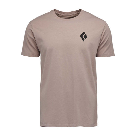 Black Diamond M Equipmnt For Alpinist Ss Tee Pale Mauve Herr - T-Shirt