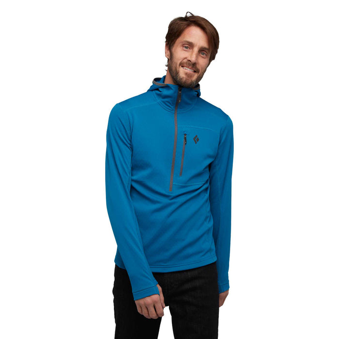 Black Diamond M Coefficient Qz Hoody Kingfisher Herr - Huvtröjor