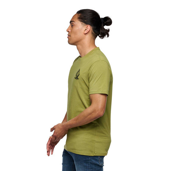 Black Diamond M Boulder Ss Tee Camp Green Herr - T-Shirt