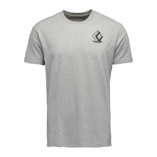 Black Diamond M Boulder Ss Tee Nickel Heather Herr - T-Shirt