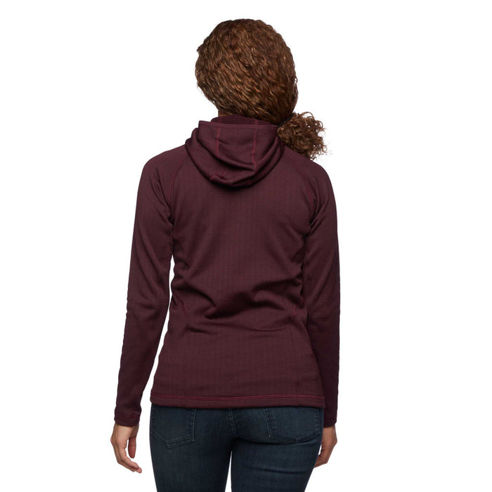 Black Diamond W Factor Hoody Bordeaux Dam - Huvtröja