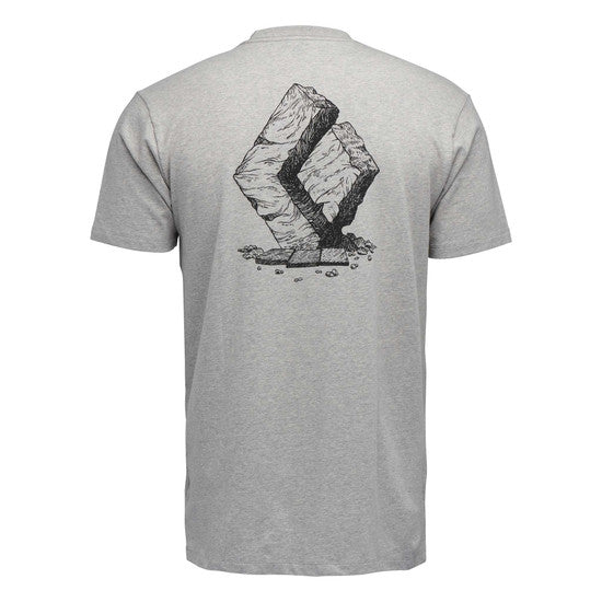 Black Diamond M Boulder Ss Tee Nickel Heather Herr - T-Shirt