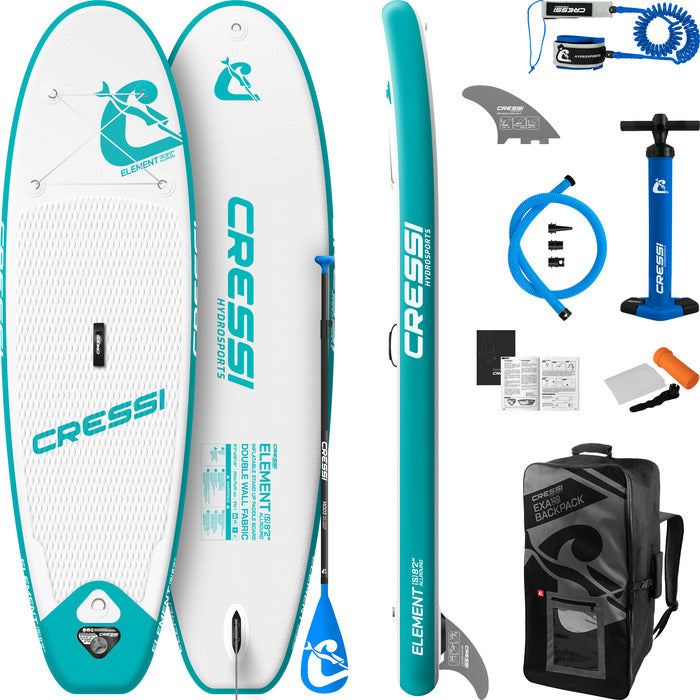 Cressi Element All Round Isup Set 8'2'' White/Aquamarine Onesize