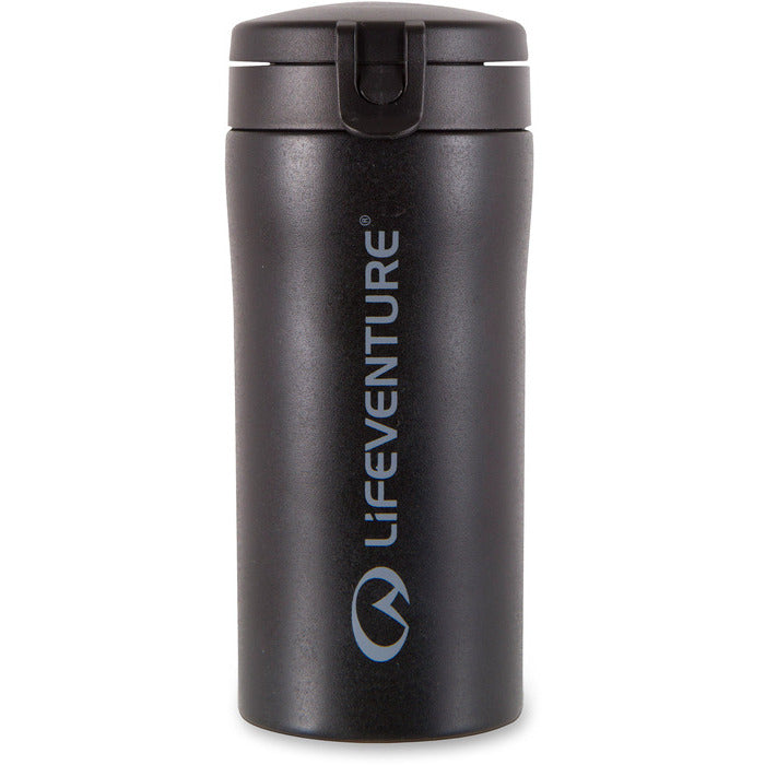 Lifeventure Flip-Top Thermal Mug Matt Black 300 Ml