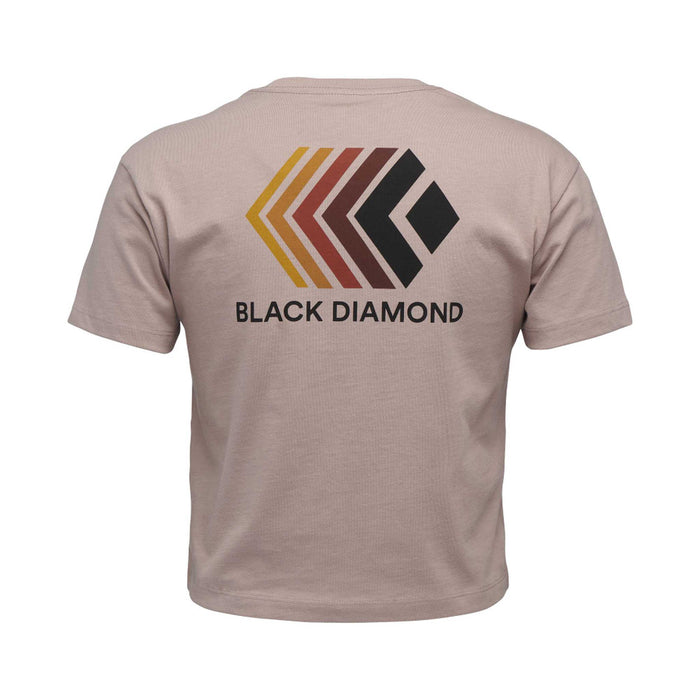 Black Diamond W Faded Crop Ss Tee Pale Mauve Dam - T-Shirt