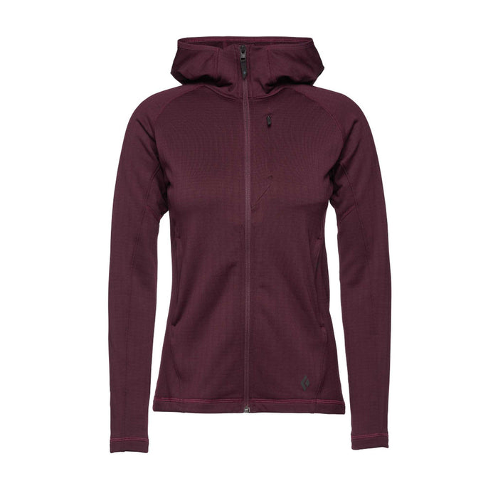 Black Diamond W Factor Hoody Bordeaux Dam - Huvtröja