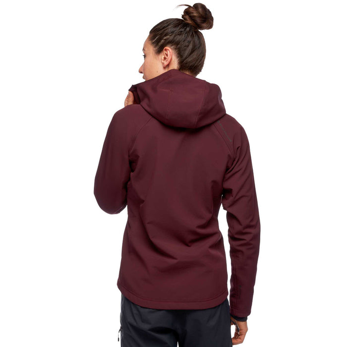 Black Diamond W Element Hoody Bordeaux Dam - Huvtröja