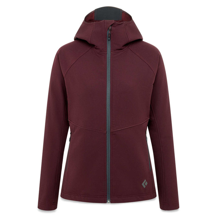 Black Diamond W Element Hoody Bordeaux Dam - Huvtröja