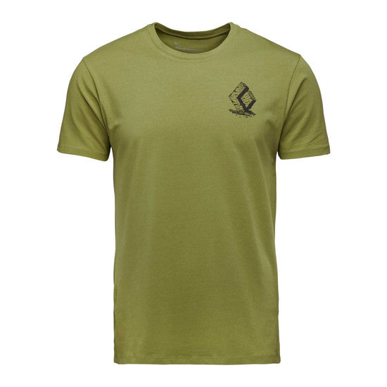 Black Diamond M Boulder Ss Tee Camp Green Herr - T-Shirt