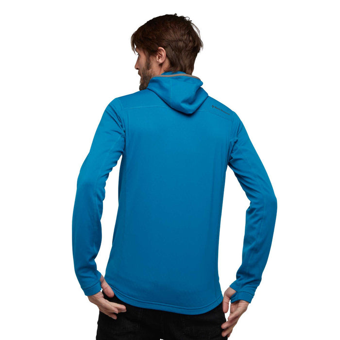 Black Diamond M Coefficient Qz Hoody Kingfisher Herr - Huvtröjor