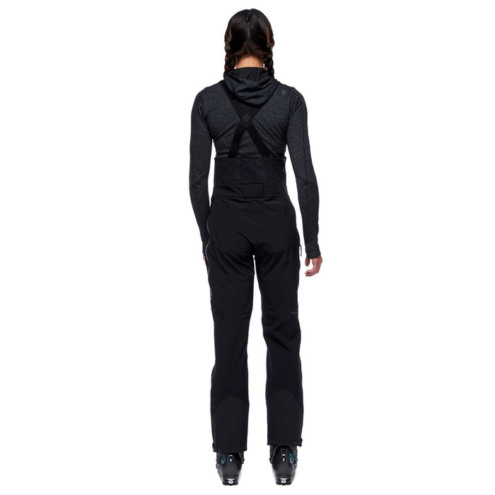 Black Diamond W Recon Stretch Bibs Black Dam - Hängselbyxor