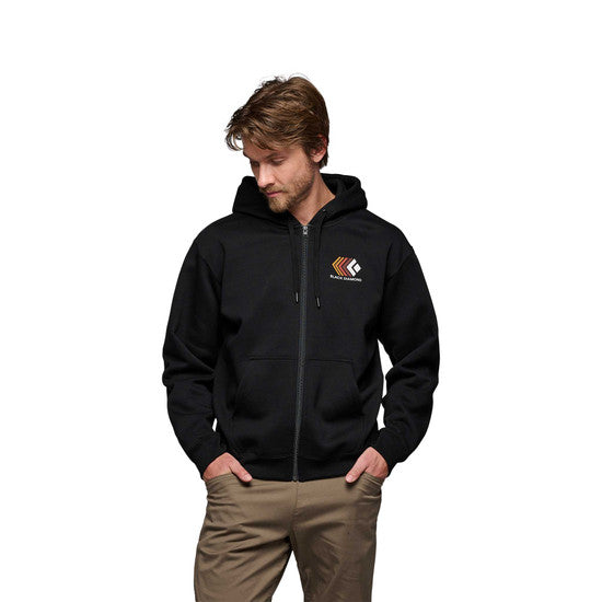 Black Diamond M Faded Full Zip Hoody Black Herr - Huvtröja