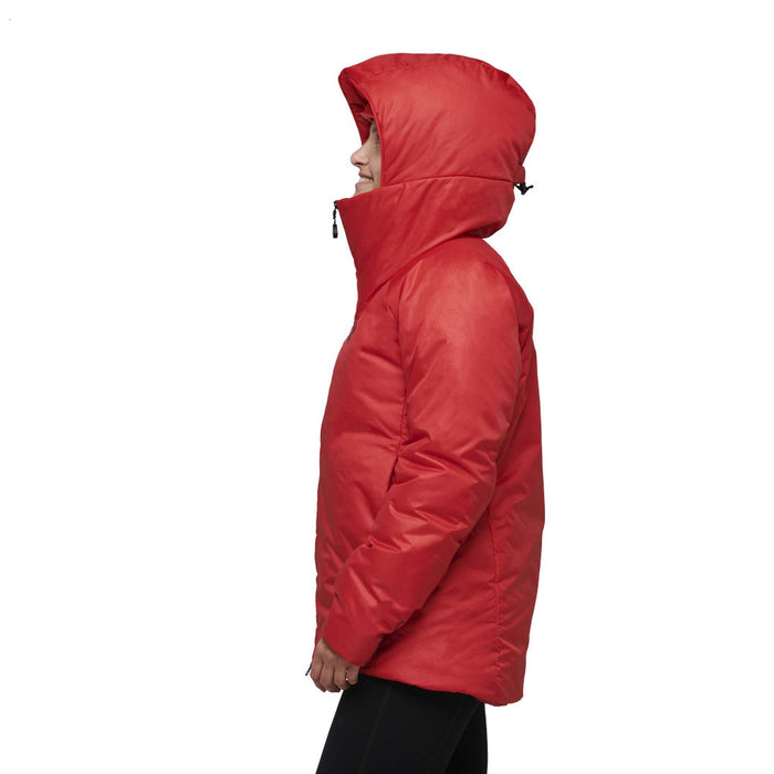 Black Diamond W Belay Parka Coral Red Dam - Jacka