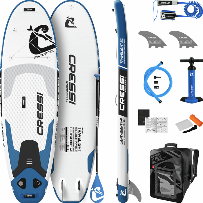 Cressi Travelight Foldable Isup Set 9'2'' White/Blue Onesize