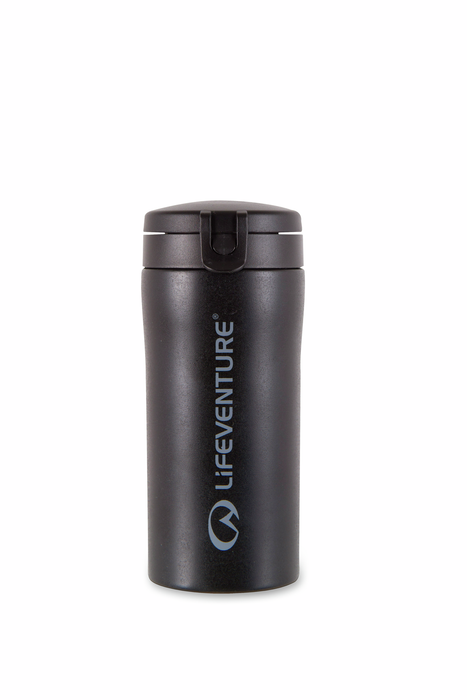 Lifeventure Flip-Top Thermal Mug Matt Black 300 Ml