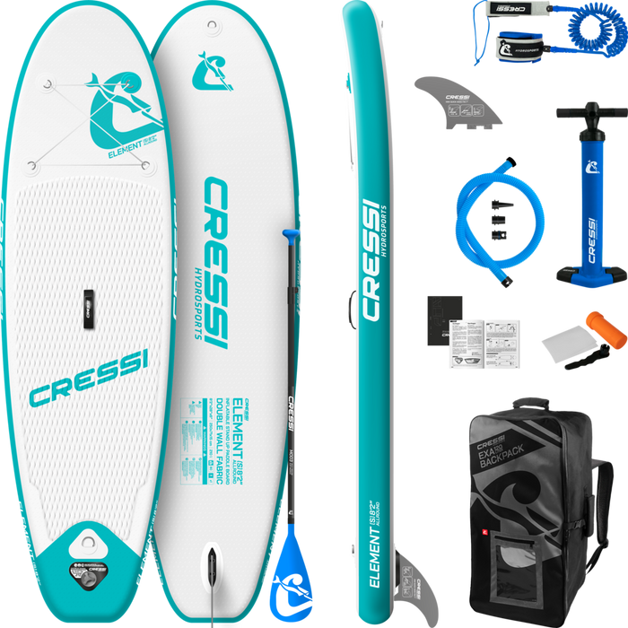 Cressi Element All Round Isup Set 8'2'' White/Aquamarine Onesize