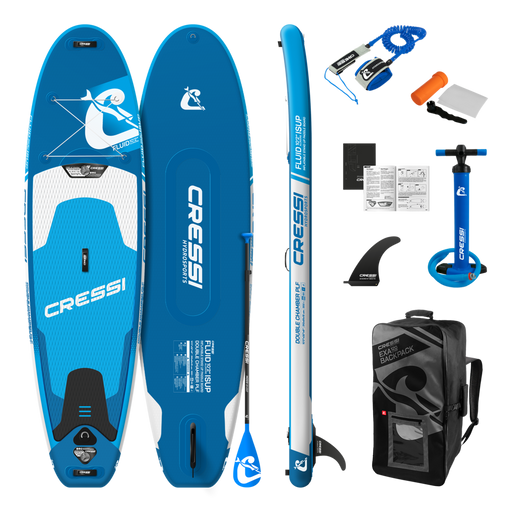 Cressi Fluid All Round Dc Isup Set 10'2'' Blue Onesize