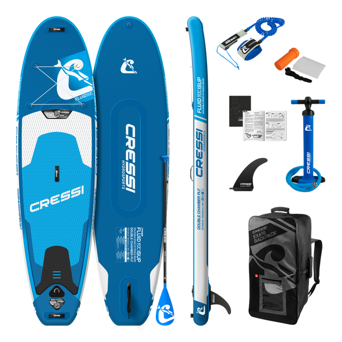 Cressi Fluid All Round Dc Isup Set 10'2'' Blue Onesize