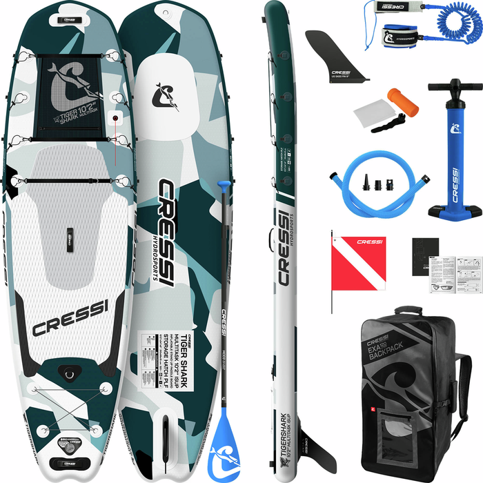 Cressi Tiger Shark Multitask Isup 10'2'' Aquamarine Camo Onesize