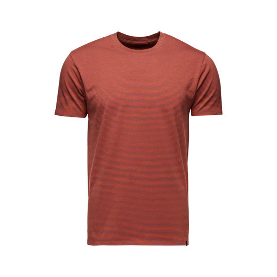 Black Diamond M Bd Stripe Ss Tee Mahogany-Burnt Sienna Herr - T-Shirt